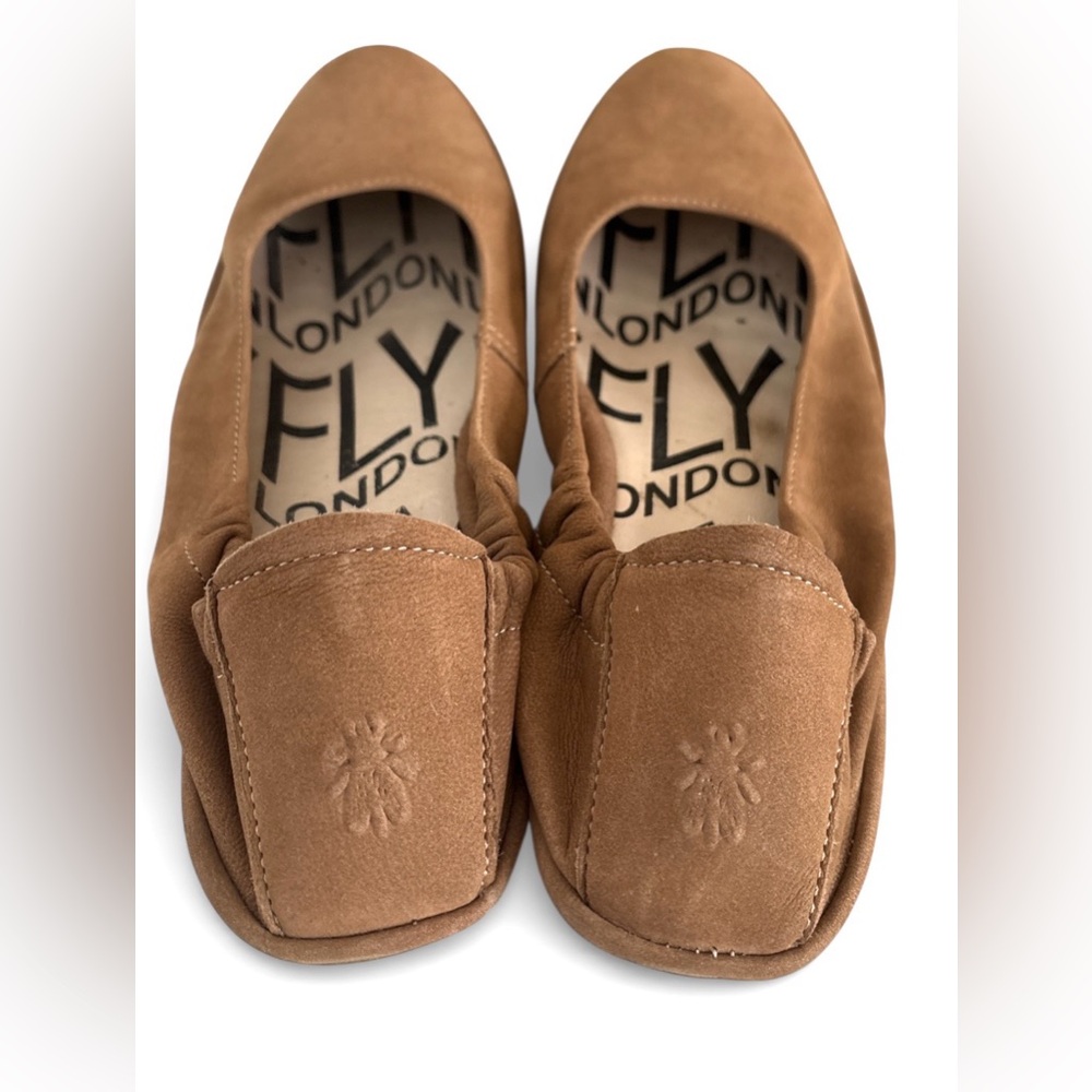 Fly London Camel Brown/Tan Suede Loafers Size 42/10.5